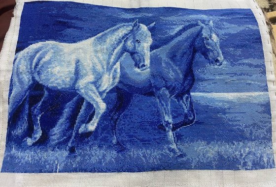 Работа «Голубые лошади.»