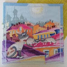 Работа «Котик на крыше»