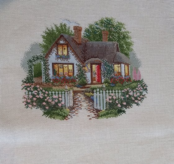 Работа «Домик с розами РТО»