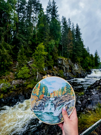 Работа «Водопад Кивач»