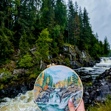 Работа «Водопад Кивач»