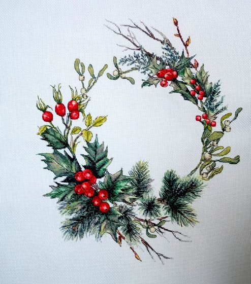 Работа «рождественский венок»