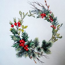 Работа «рождественский венок»