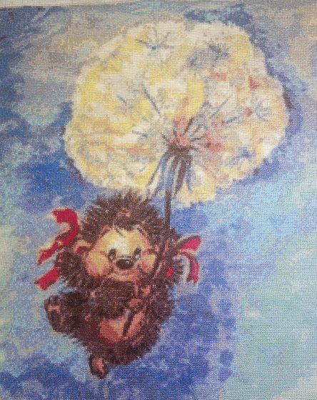 Работа «Ёжик на одуванчике»