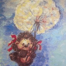 Работа «Ёжик на одуванчике»