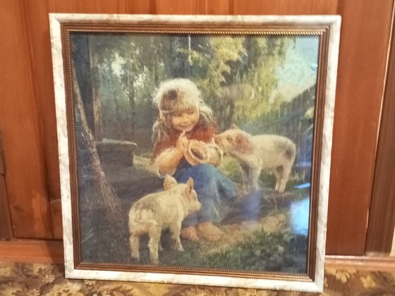 Работа «Девочка с поросятами»