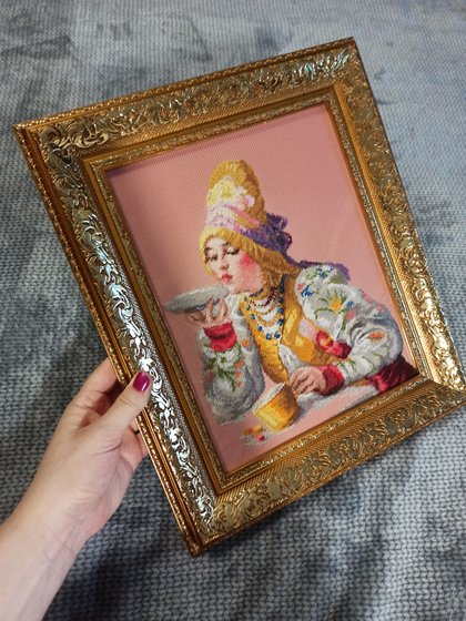 Работа «"За чаем" по мотивам картины Маковского К. Е»