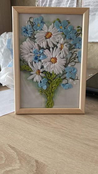 Работа «оформлена в рамочку, ленты, 2023»