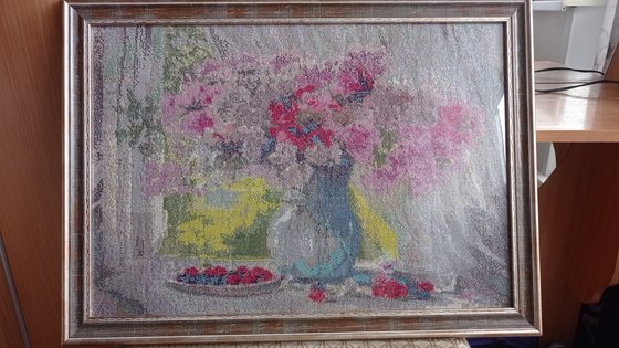 Работа «малина и цветы.    2020»