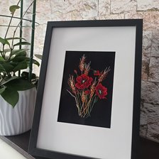 Работа «"Маки" 18 каунт,п/кр.2 нити. 12*17см»