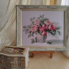 Работа «Этюд с чайными розами»