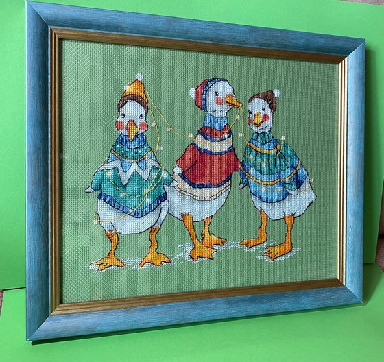 Работа «Гусята. Автор дизайна AlenaStitch»