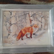 Работа «Лиса в зимнем лесу»