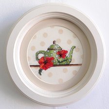 Работа ««Чайная миниатюра» Овен,15х15, 15 цветов»