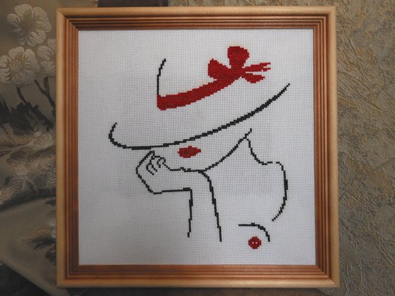 Работа «Дама в шляпе»