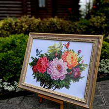 Работа «Букет пионов»