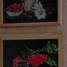 Работа «Рябина и ромашки»