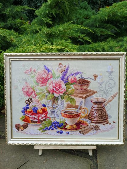 Работа «"На Чашечку Кофе" от Чудесной Иглы 30х40см»