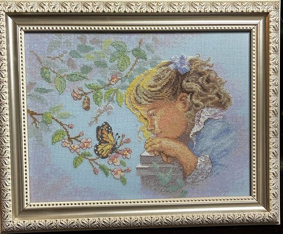 Работа «Девочка и бабочка»