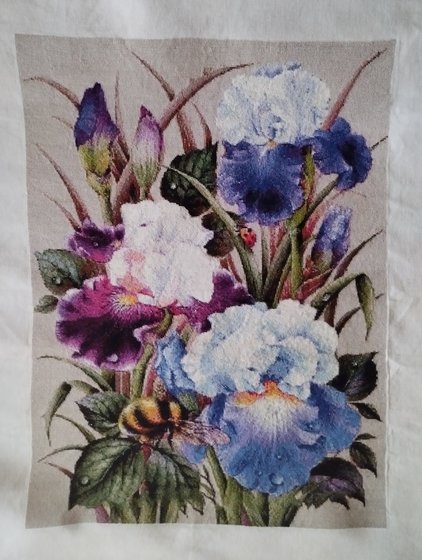 Работа «Ирисы и шмель»