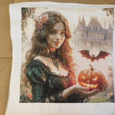 Работа «Девушка с тыквой»