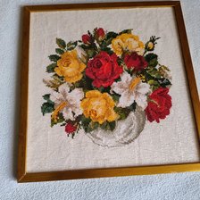 Работа «Kwiaty w wazonie DMC»