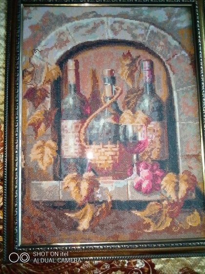 Работа «натюрморт с  вином»