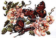 Бабочка и пионы №18510