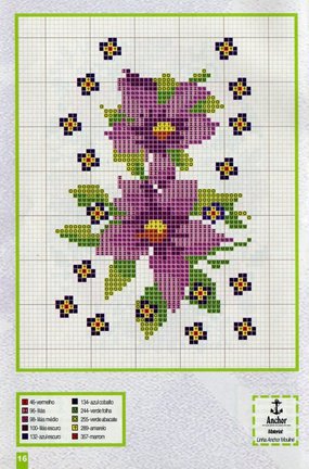 Небольшие цветы и бордюры №19963