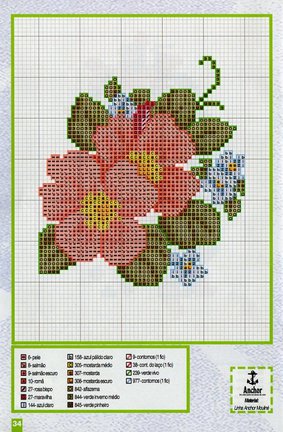 Небольшие цветы и бордюры №19967