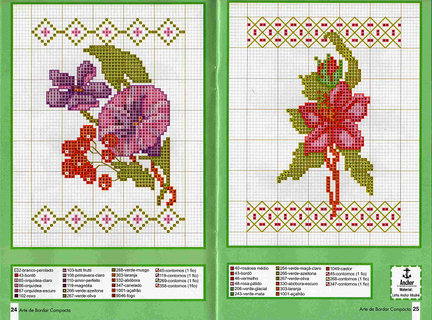 Небольшие цветы и бордюры №19970