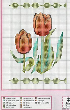 Небольшие цветы и бордюры №19974