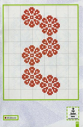 Небольшие цветы и бордюры №20008