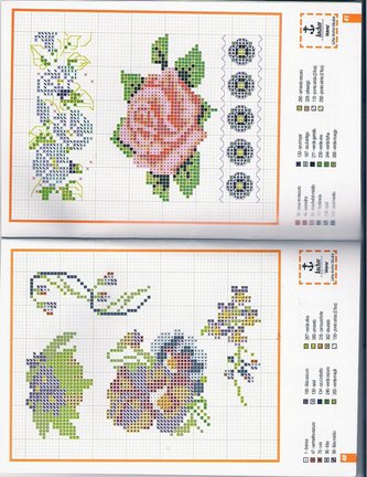 Небольшие цветы и бордюры №20019