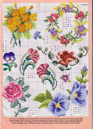 Небольшие цветы и бордюры №20161