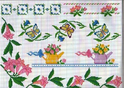 Небольшие цветы и бордюры №20216