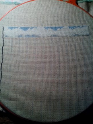 Процесс вышивки «На лугу» №28502