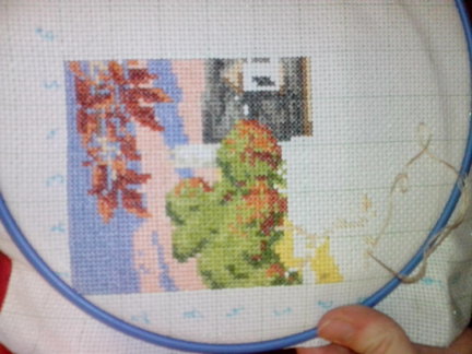 В процессе две вышивки «Букет роз», «Домик в деревне» №31969