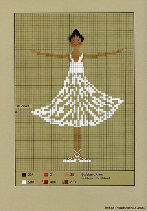 Схемы вышивки на тему «балет, танец» №32994