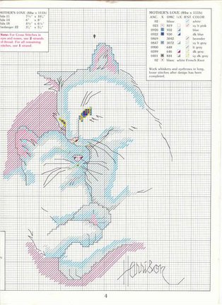 Схема котов на рубашку №38676