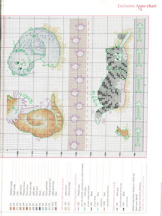 Схема котов на рубашку №39127