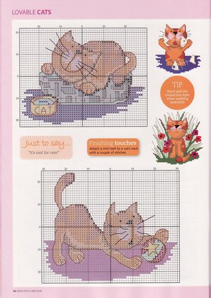 Схема котов на рубашку №39139