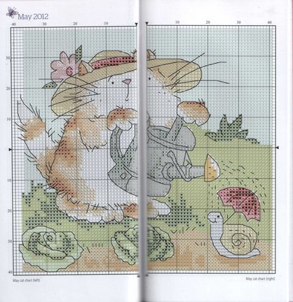 Схема котов на рубашку №39297
