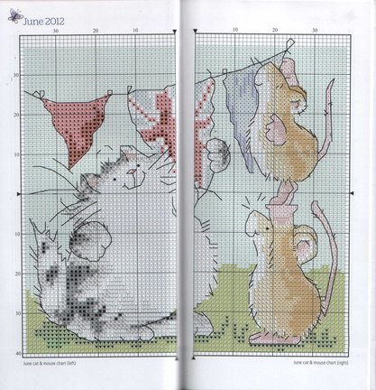 Схема котов на рубашку №39298