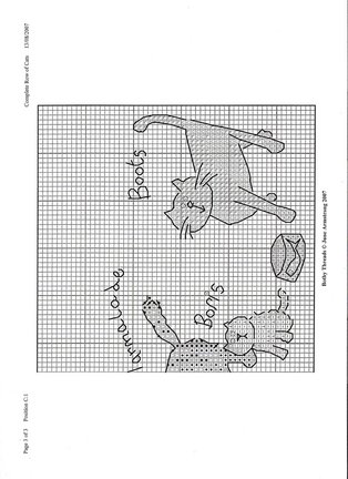Схема котов на рубашку №39537