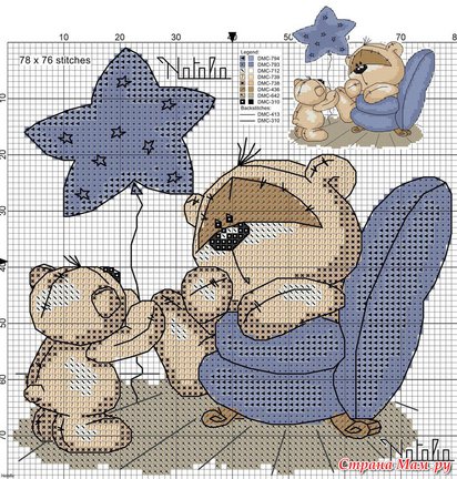 Делюсь схемами мишек №39801