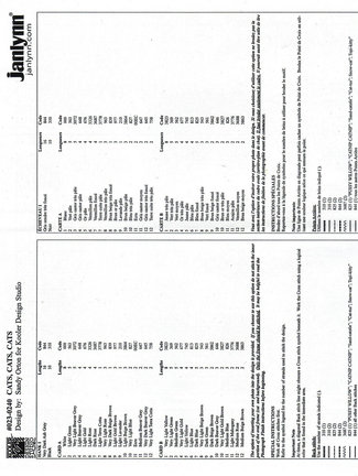 Схема котов на рубашку №39910