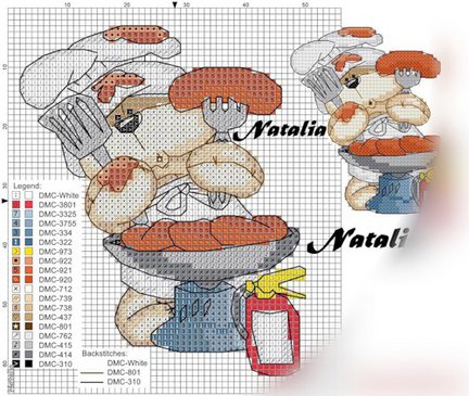 Делюсь схемами мишек №39996