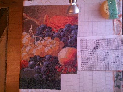 Мой натюрморт с виноградом (процесс) №43218