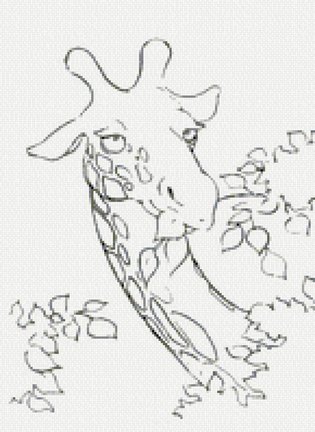 Жирафик в листьях №44023